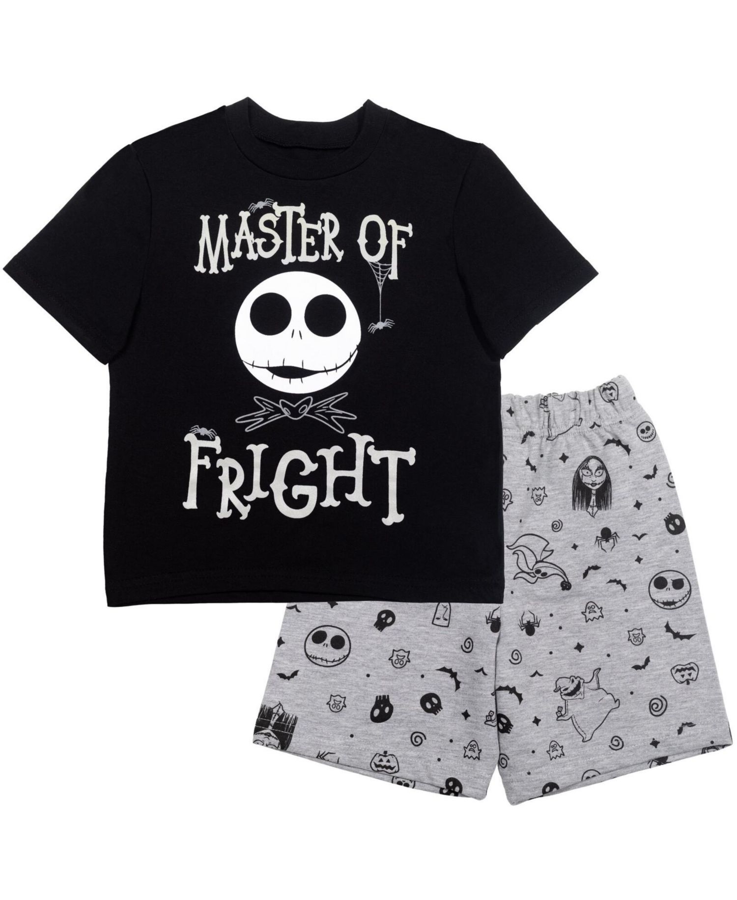 Boys Jack Skellington T-Shirt and Shorts Outfit Set