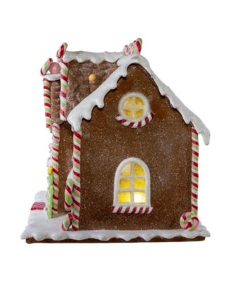 8.46-Inch Battery Operated LED Lighted Gingerbread Lollipop Shop