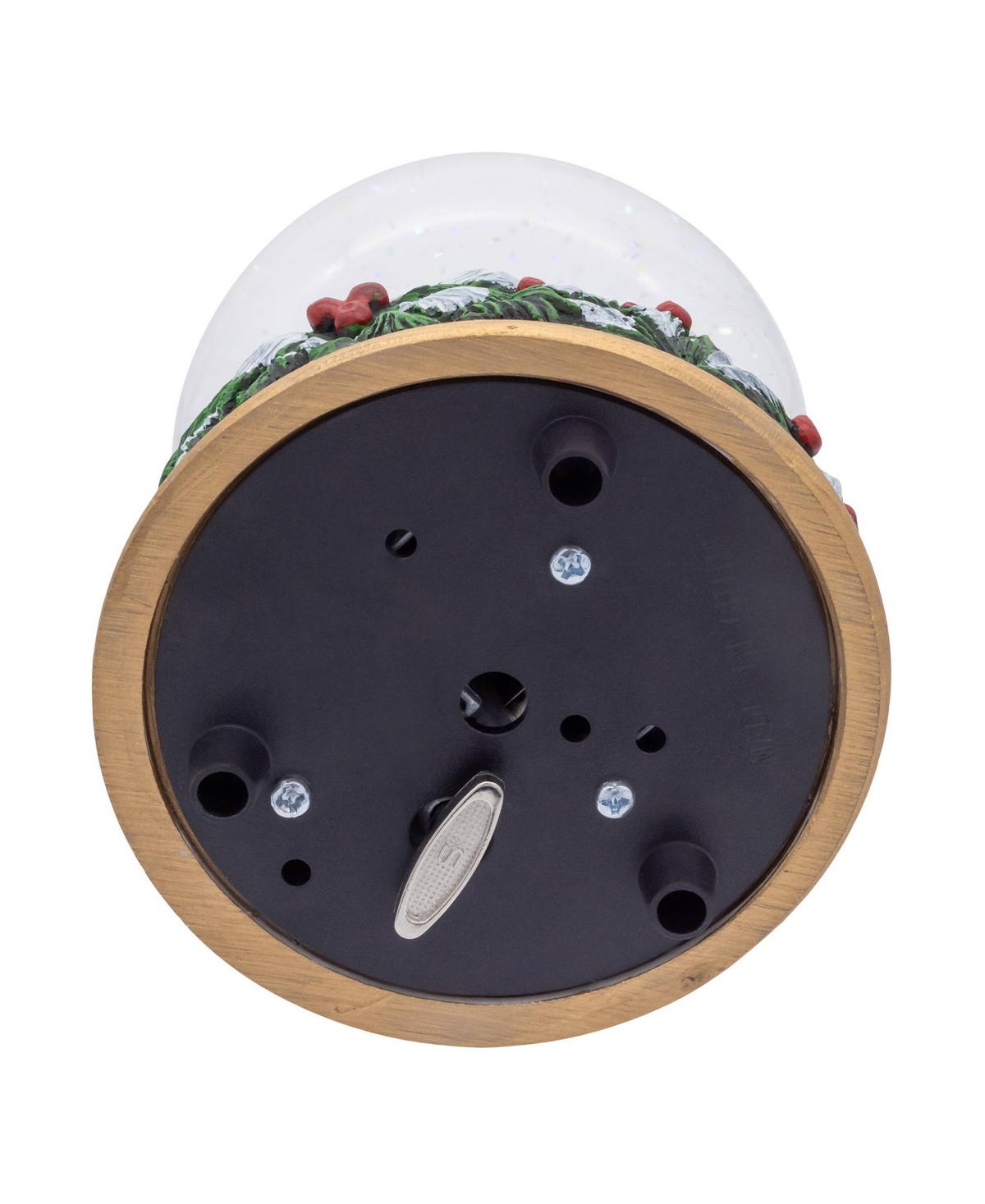 Kurt Adler 100mm Musical Wind-Up Christmas Tree with Cardinals Water Globe