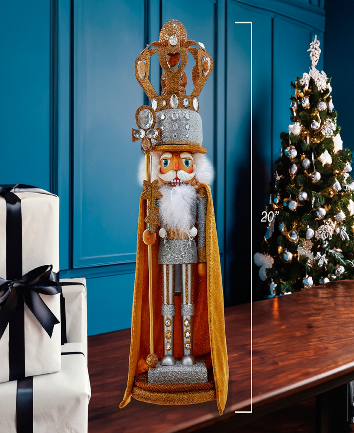 Kurt Adler 20-inch Hollywood King Nutcracker In Gold