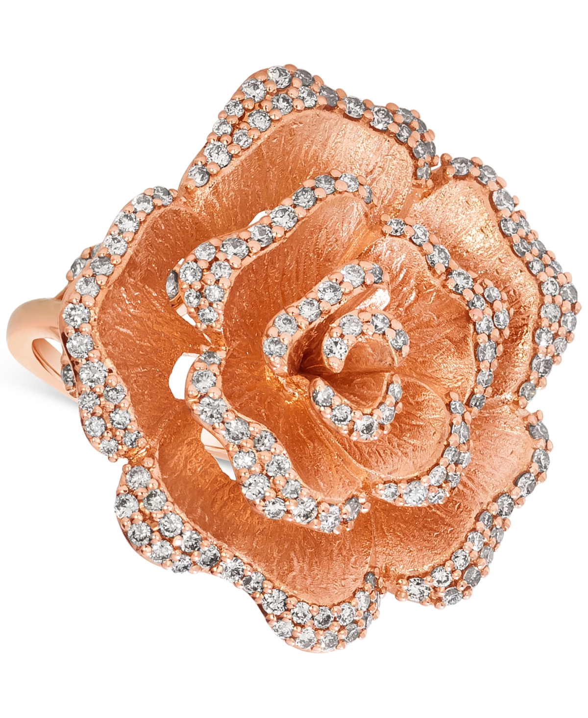 Le Vian Nude Diamond Rose Statement Ring (1 Ct. T.w.) In 14k Rose Gold In Rose Gold