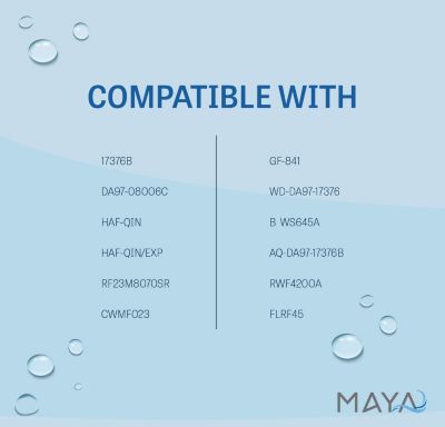 DA97-17376B Water Filter Replacement, Compatible with: Samsung HAF-QIN, RF23M8070SR, HAF-QIN/EXP, DA97-08006C, 2 Pack