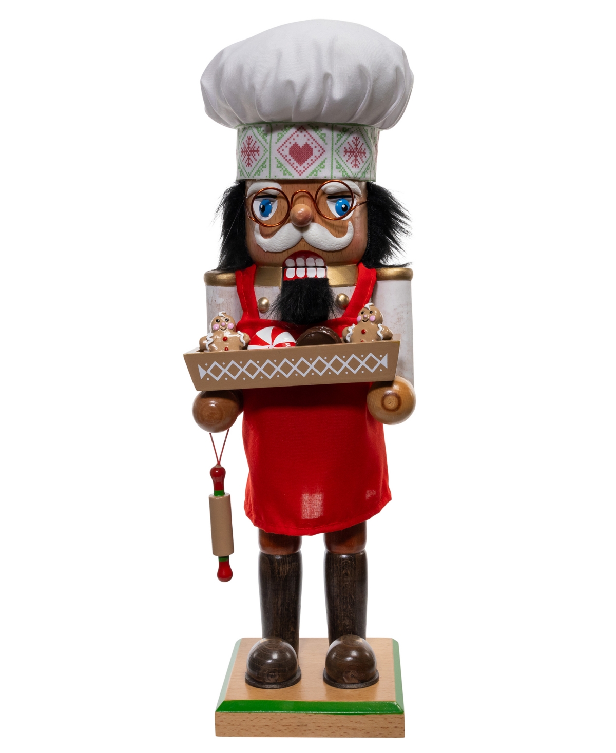 Kurt Adler 15-inch Wooden Chef Nutcracker In Red