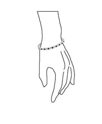 Formal Holiday Party 10CT Black White Alternating Cubic Zirconia Bubble Circle Bezel Solitaire CZ Tennis Bracelet Sterling Silver 7 Inch