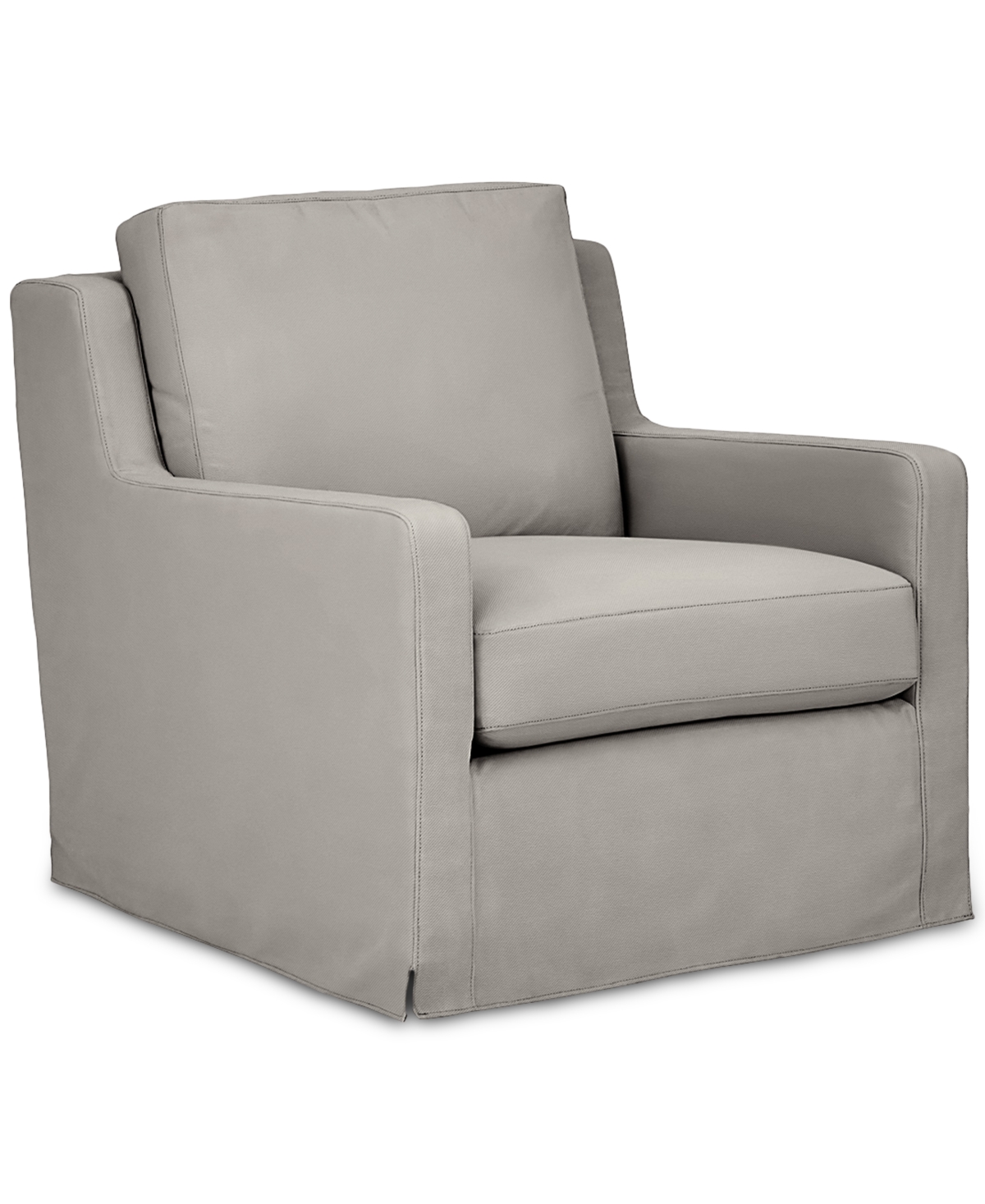 Macy's Keiffer 34" Fabric Swivel Glider, Created For  In Lily Fog