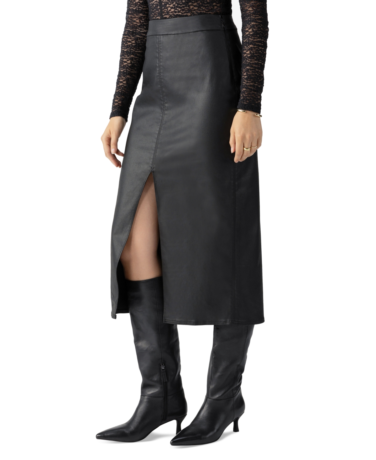 Sanctuary Women's Front-Slit Midi Skirt