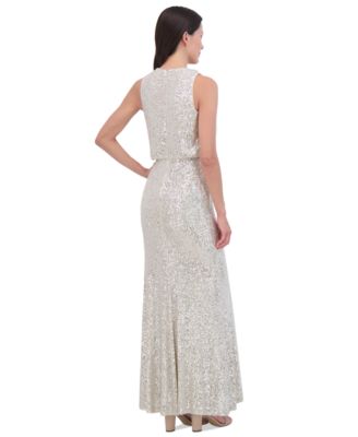 Women's Sequined Cowlneck Gown
