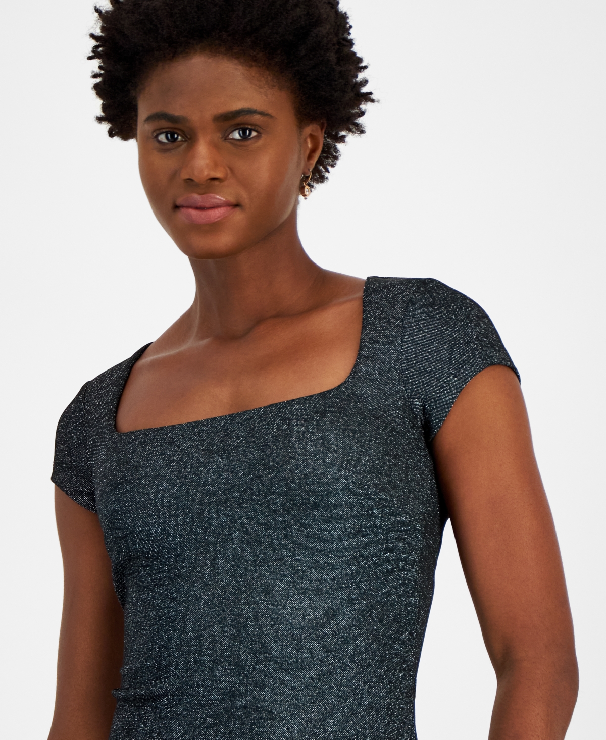 Michael Michael Kors Women's Metallic Cap-Sleeve Top