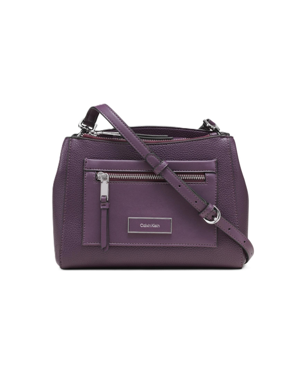 Calvin Klein Hadley Adjustable Crossbody In Plum
