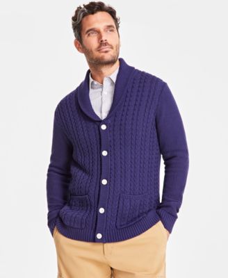 Men's Chunky Shawl Collar Cardigan Sweater
