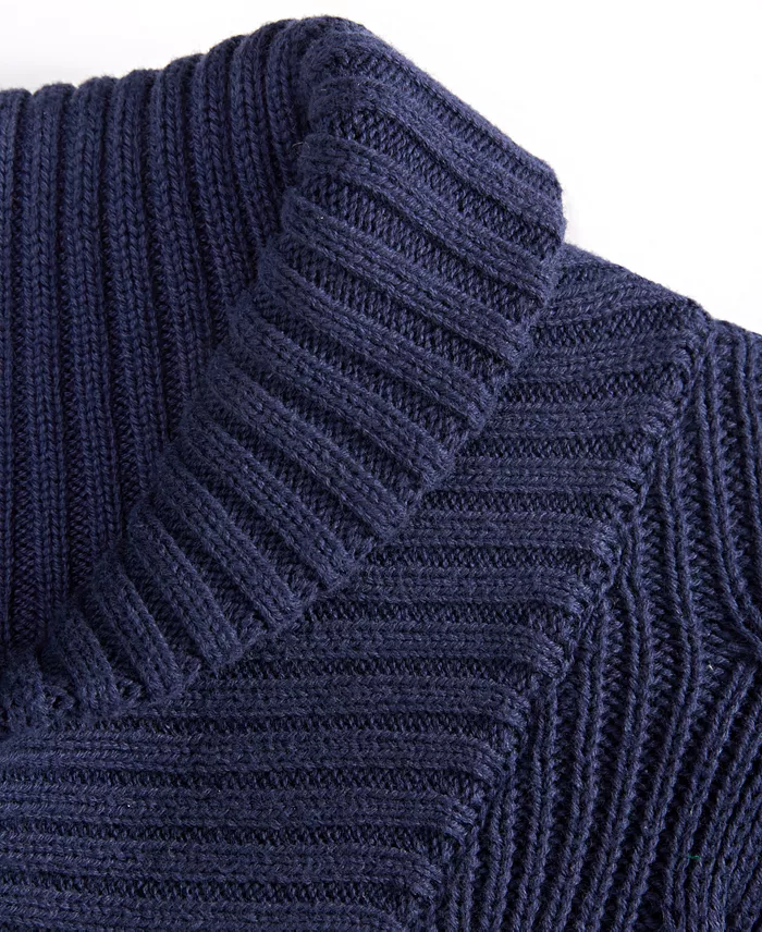 Men's Chunky Shawl Collar Sweater - thumbnail 5