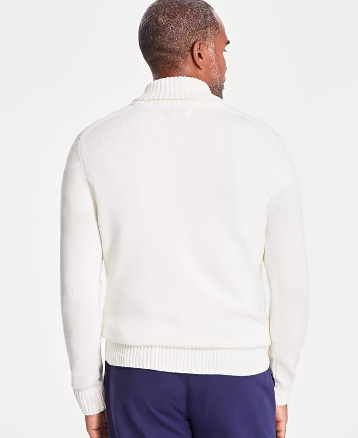 Men's Chunky Shawl Collar Sweater - thumbnail 10