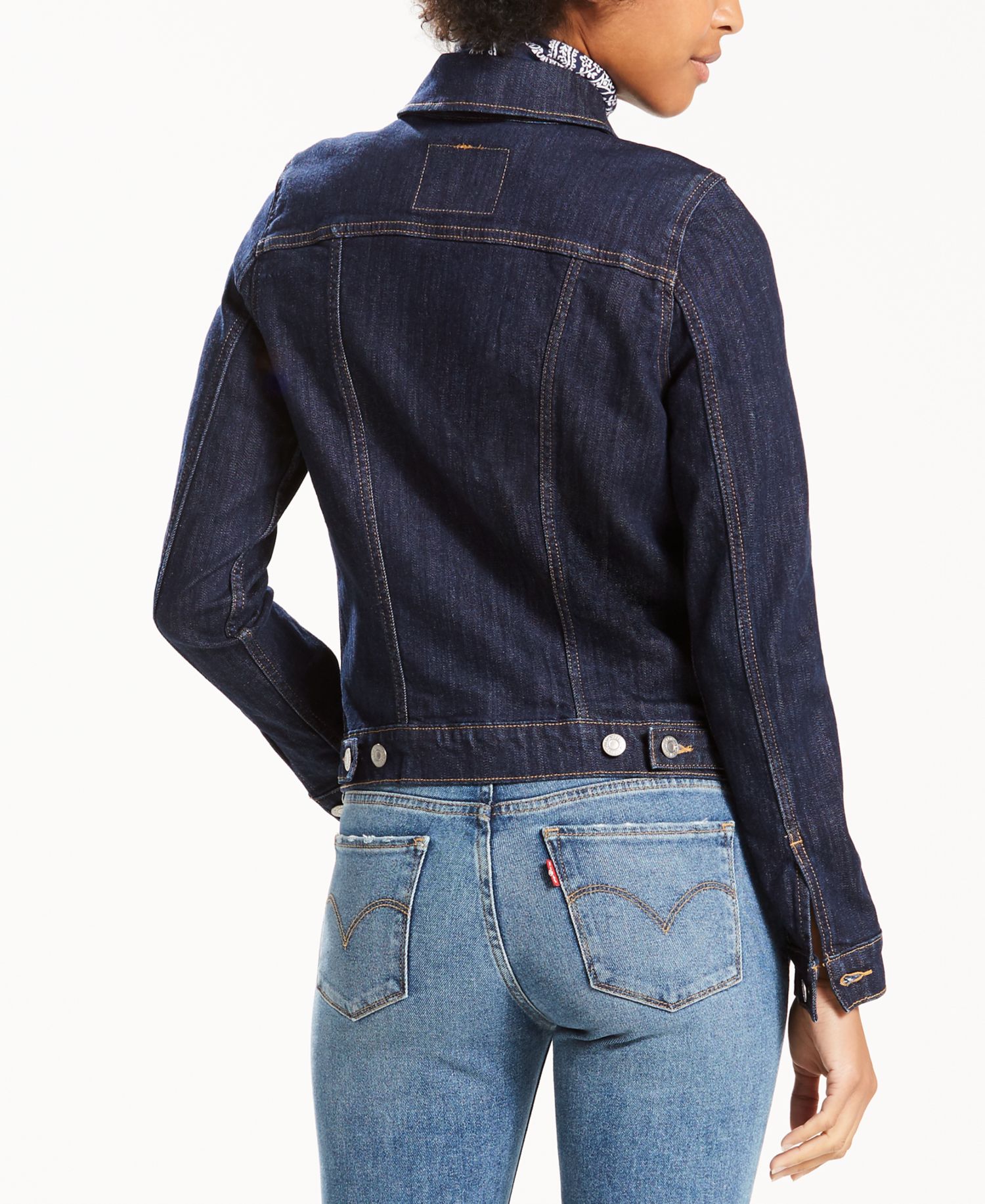 Plus Size Button-Down Original Denim Trucker Jacket