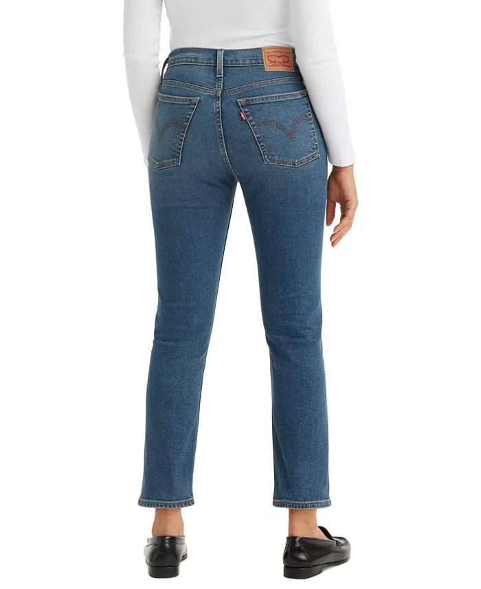 Women's Wedgie Straight-Leg High Rise Cropped Jeans - thumbnail 9