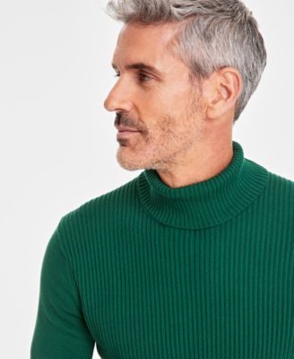 Men's Textured Cotton Turtleneck Sweater, Created for Macy's 