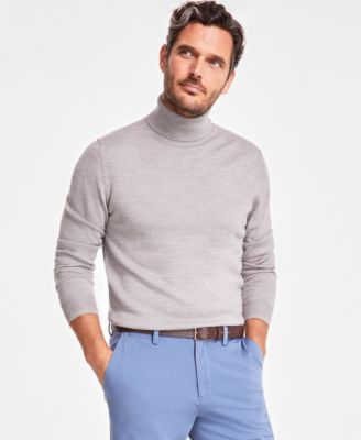 Men's Merino Wool Blend Turtleneck Sweater, Created for Macy's 