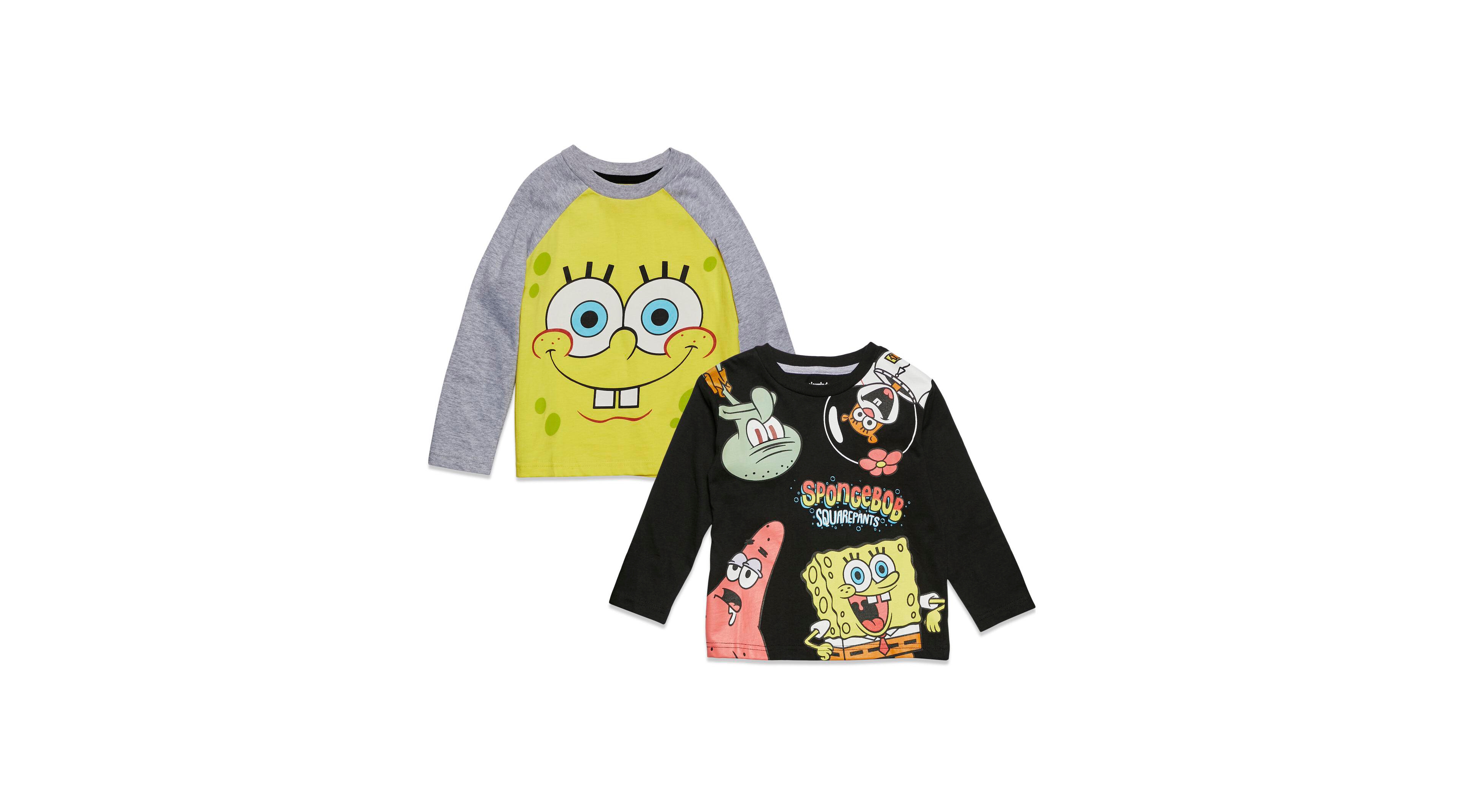 SpongeBob SquarePants Boys 2 Pack T-Shirts