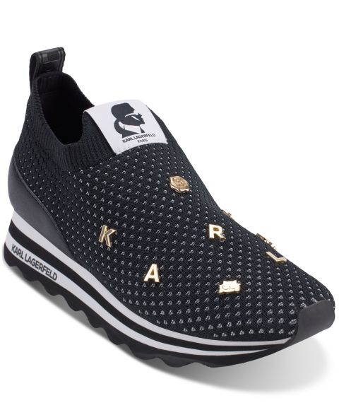 Женские кроссовки KARL LAGERFELD PARIS Marje Slip-On, цвет: Чёрный