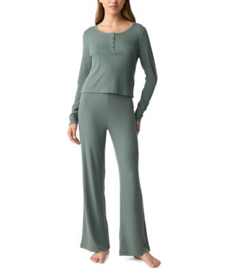 GAP - Women's Ribbed High-Rise Pajama Pants