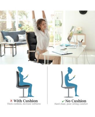 Tufted Patio High-Back Chair Cushion with Non-Slip String Ties