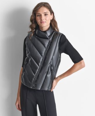 トップス 1990s DKNY zip padded pullover vest DKNY Women's Combo Zipper Vest - Macy's