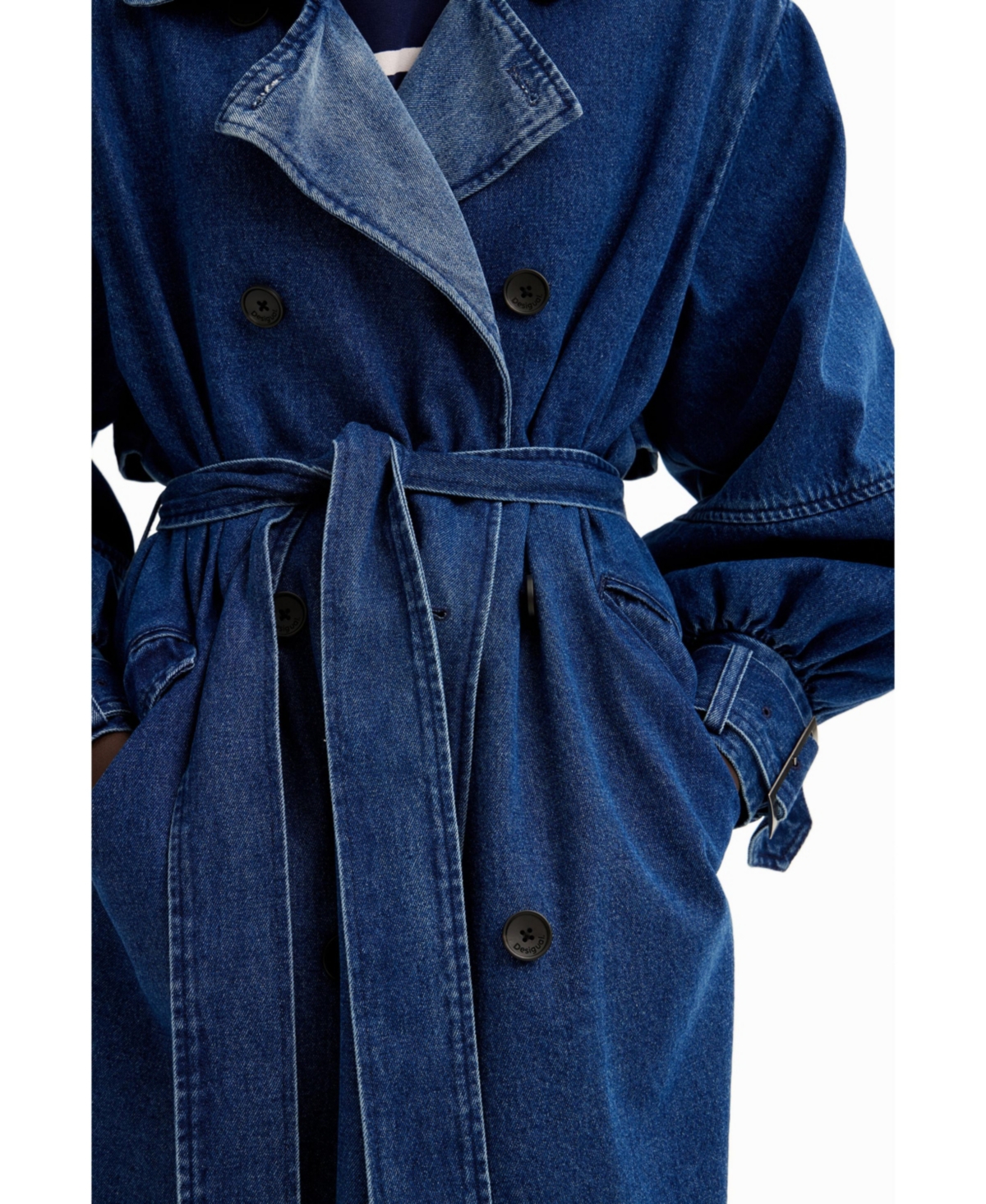 Desigual Women's Oversize denim trench coat