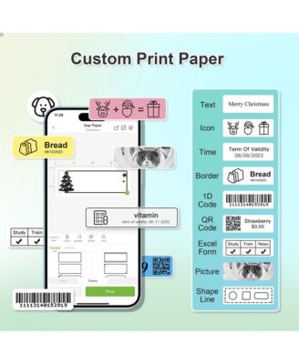 Nelko P21 Label Maker Tape, 14x40mm (0.55"x1.57") Self-Adhesive Label Compatible with P21 Label Maker for Home/Office/School, 180 Labels/Roll, White