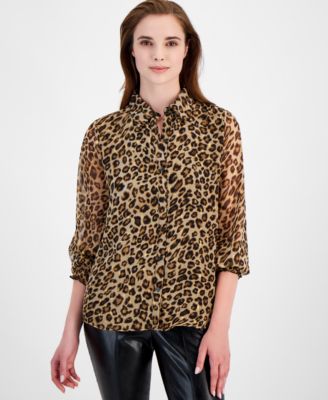 Leopard print blouse macy's online