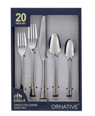 Abril Mirror 20 Piece Flatware Set, Service for 4 
