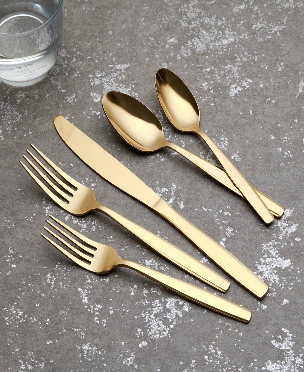 Ornative Amias Service For 4 20 Piece Flatware Set In Gold