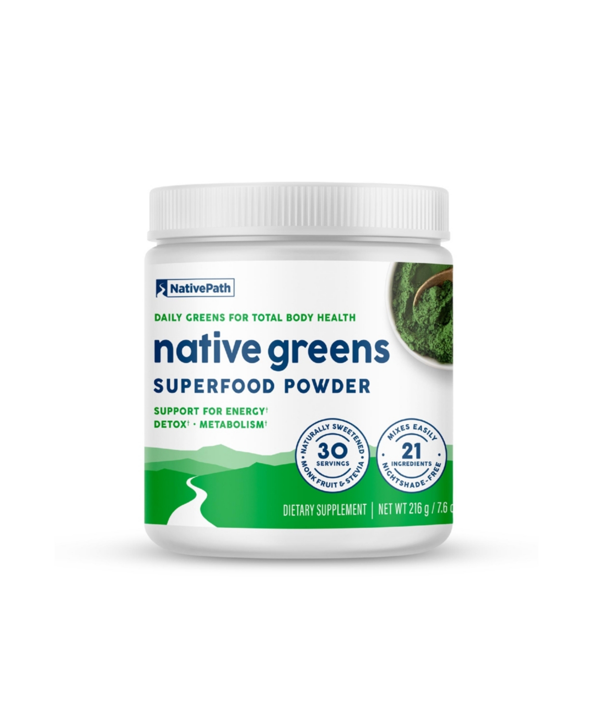 Native Greens Superfood Powder - Daily Super Greens Powder with Organic Greens and Superfoods to Support Detox, Thyroid, and Gut Health for