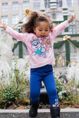 Toddler Girls Pullover Crossover Fleece Hoodie and Leggings Outfit Set