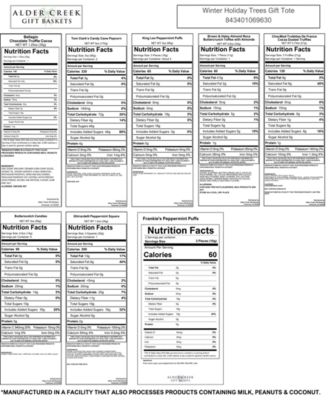 Winter Holiday Trees Gift Tote, 11 Piece