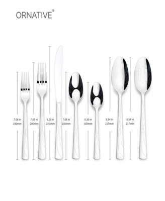 Jara Mirror 42 Piece Flatware Set with Wire Caddy, Service for 8 