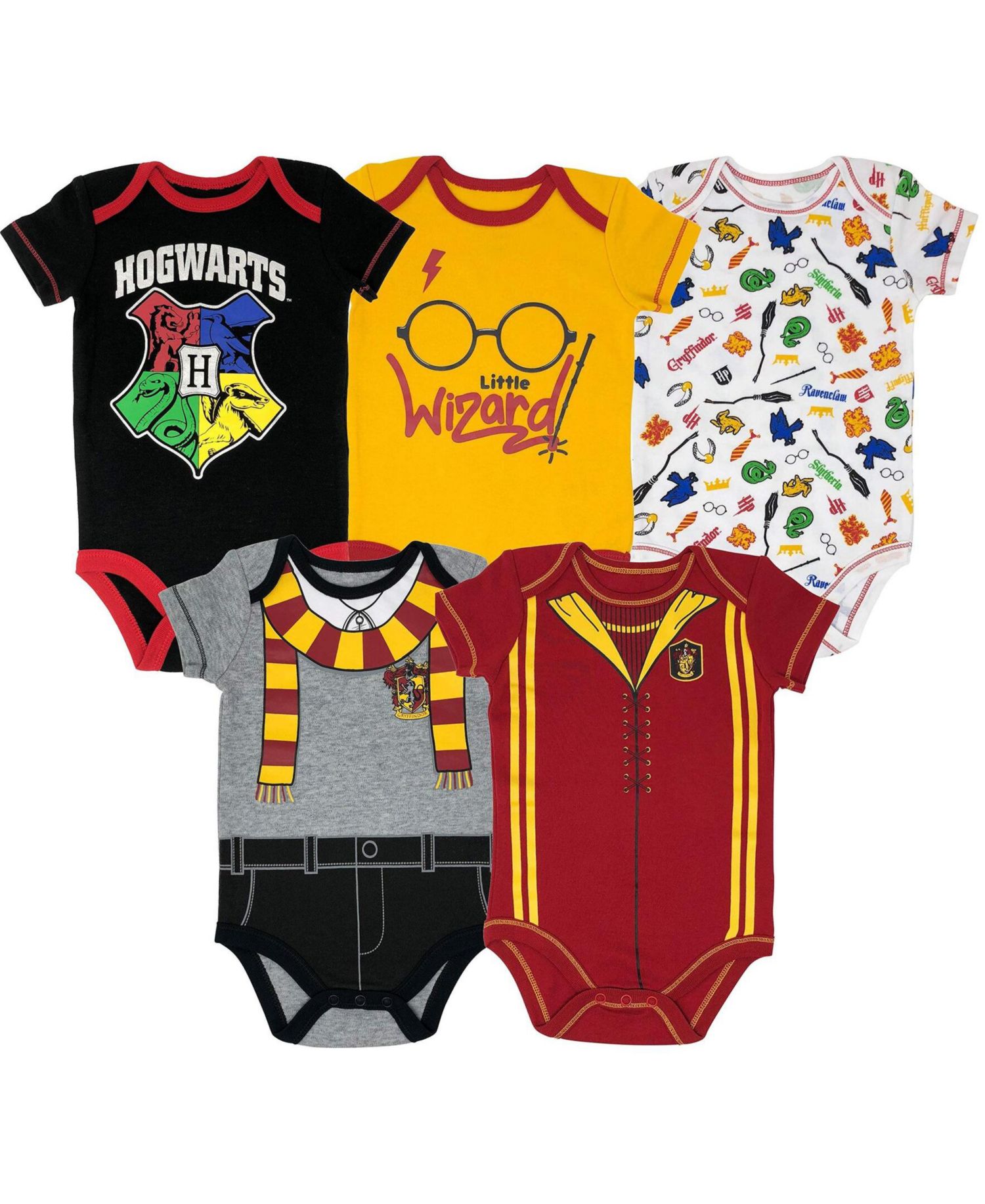 Baby Boys Hermione 5 Pack Bodysuits Newborn to