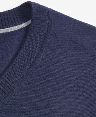 Merino Wool Sweater ALFANI Button Pullover Brown Xlarge