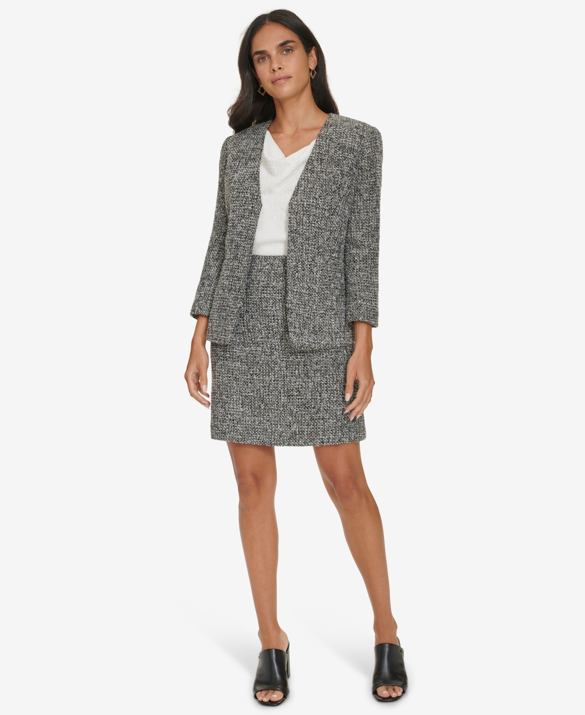 Calvin Klein Women's Tweed Pencil Skirt