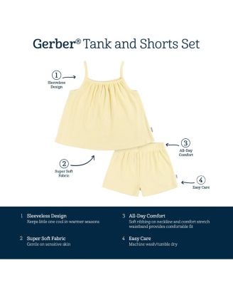 Baby Girls Shirt and Shorts Set, 2 Piece