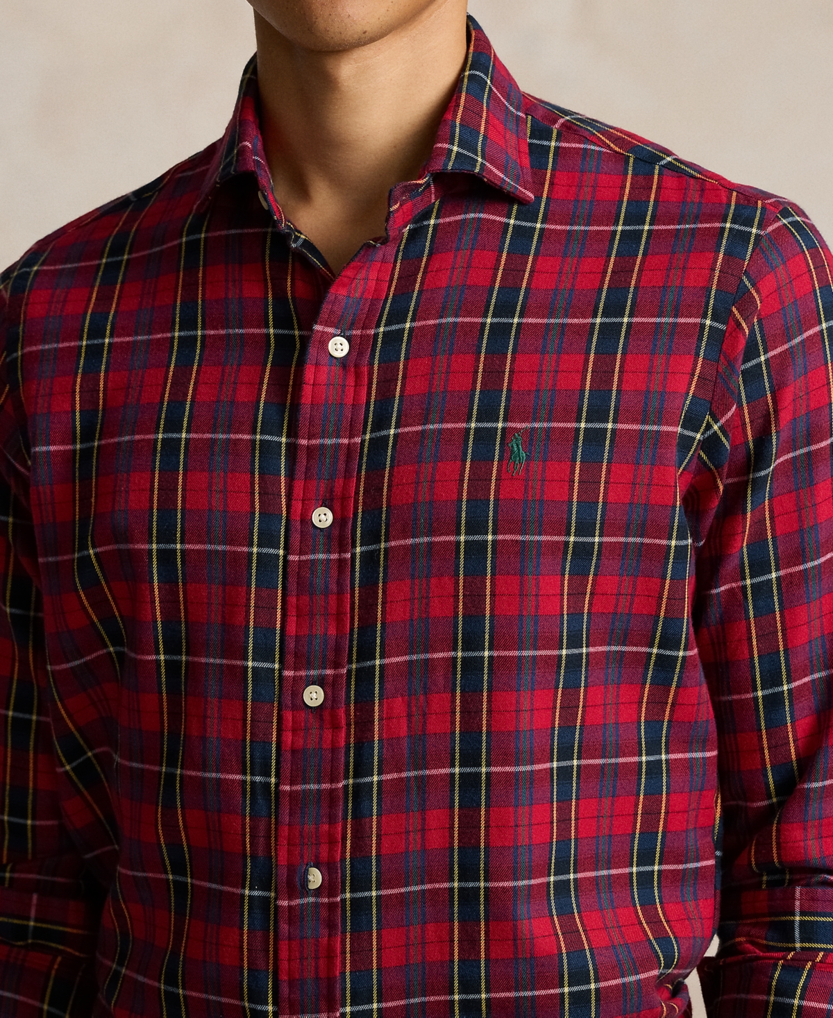 Polo Ralph Lauren Men's Classic-Fit Plaid Twill Shirt -navy