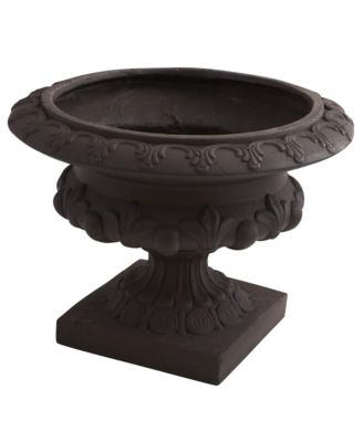 Iron-Finished Decorative Urn Stylish Accent for Modern and Rustic Decor
