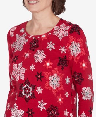 Petite Classic Snowflake Infused Top