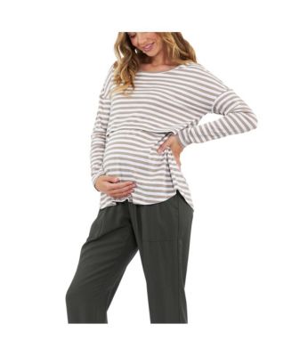 Maternity Lionel Long Sleeve Nursing Tee