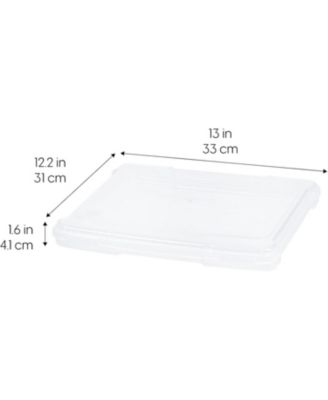 10 Pack 8.5" x 11" Portable Project Case Container with Snap-Tight Latch, Clear
