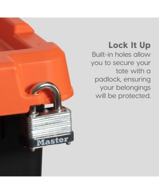 Remington 10 Gallon Loackable Storage Totes with Lids, Green Lid, Heavy-Duty Durable Stackable Containers, Large Garage Organizing Bins Moving Tubs, Rugged Sturdy Equipment Utility Tool Box