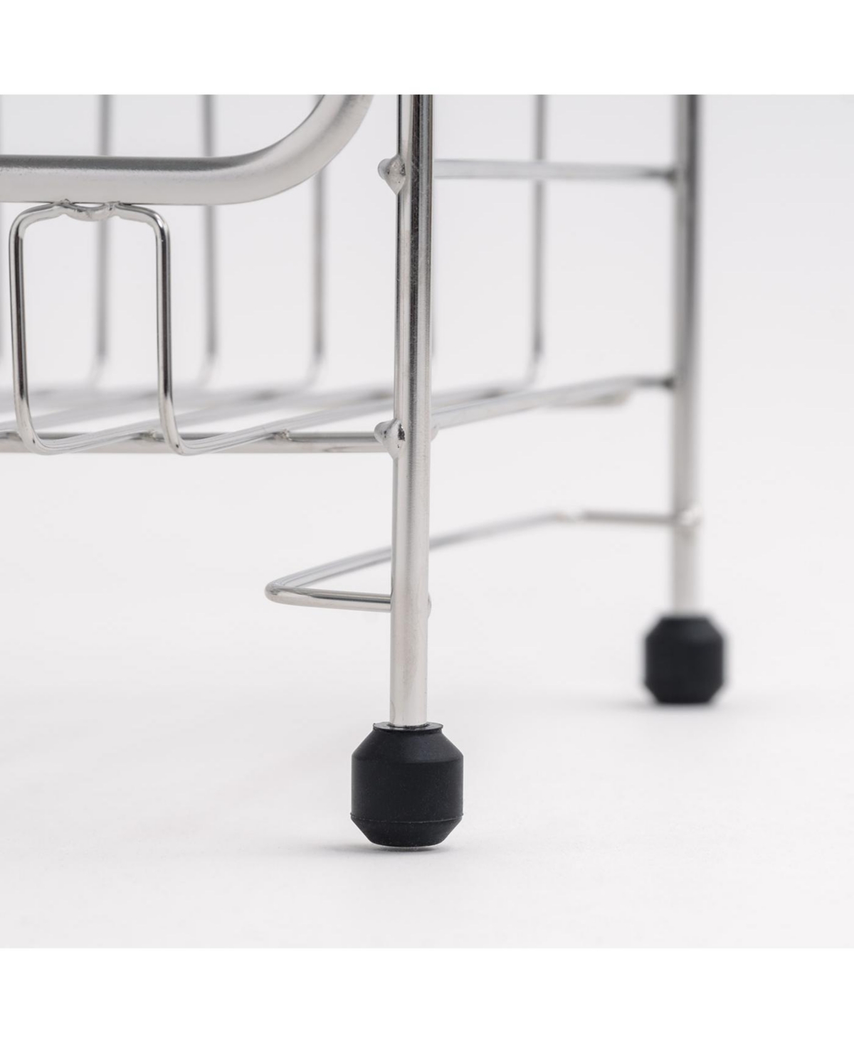 Iris Usa 2-tier Slim-sized Dish Rack with Drain Spout,- Black