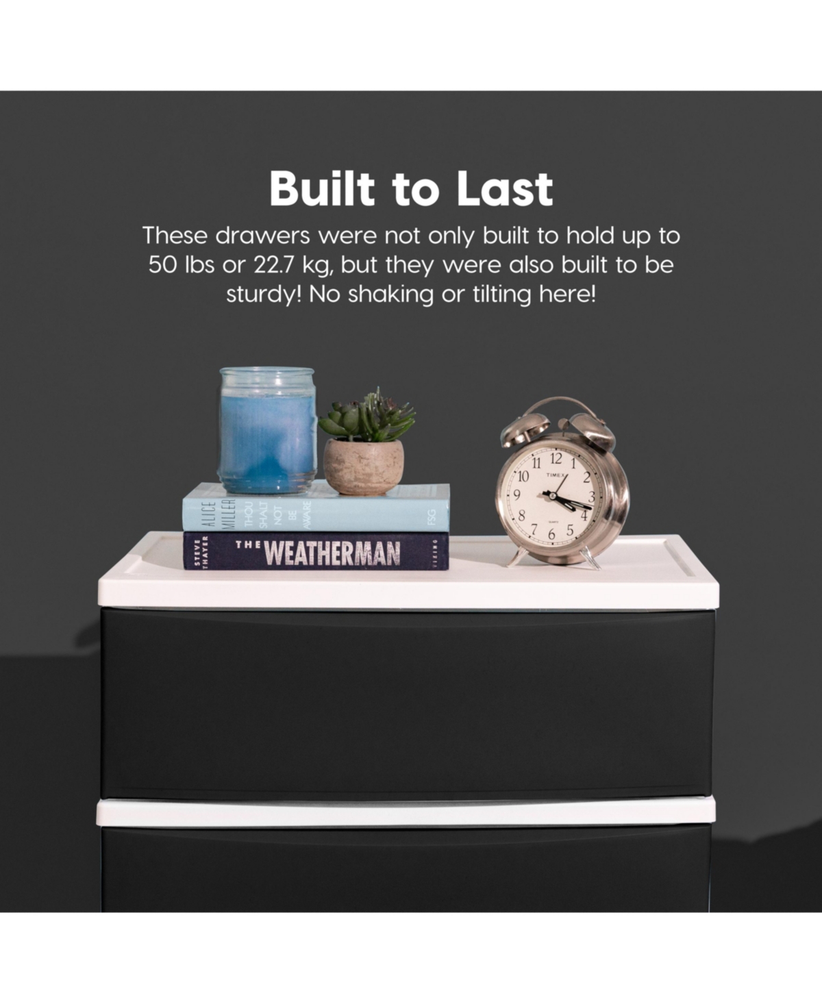 Iris Usa 4 Wide Drawer Storage, Organizer Unit for Bedroom, Closet, Living Room, Nursery, Dorm, White Frame with MatteFront Panels, Set of 1