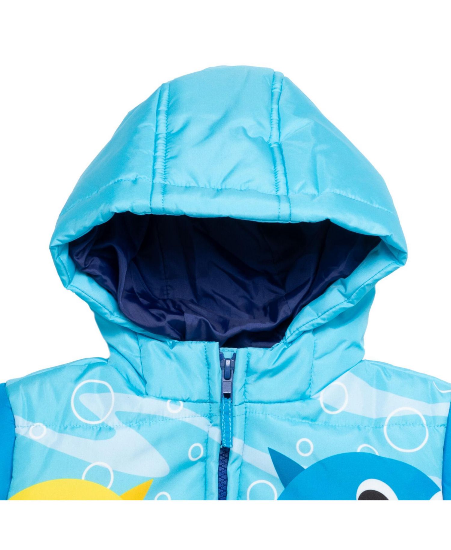 Baby Boys Pinkfong Shark Zip Up Winter Coat Puffer Jacket