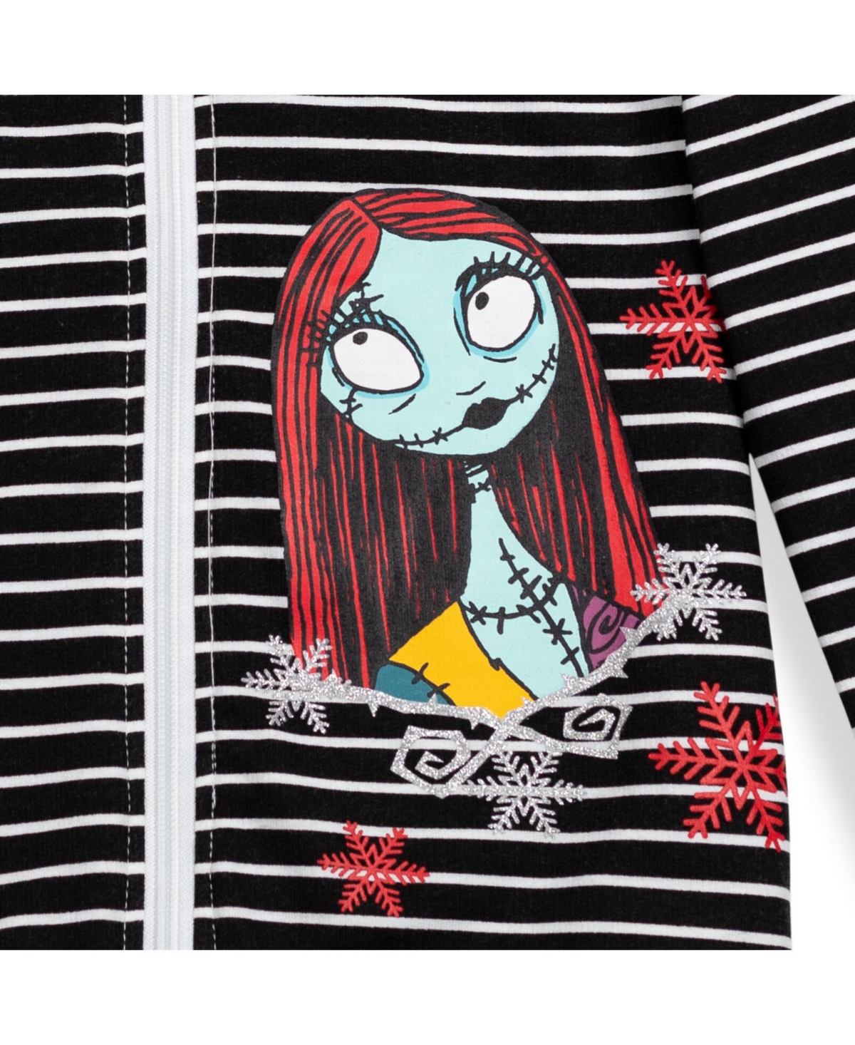 Disney Girls Nightmare Before Christmas Sally Fleece Pullover Hoodie to - Black-white
