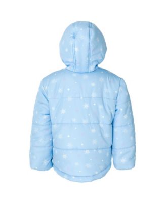 Girls Frozen Zip Up Puffer Jacket to (2T - 7-8)