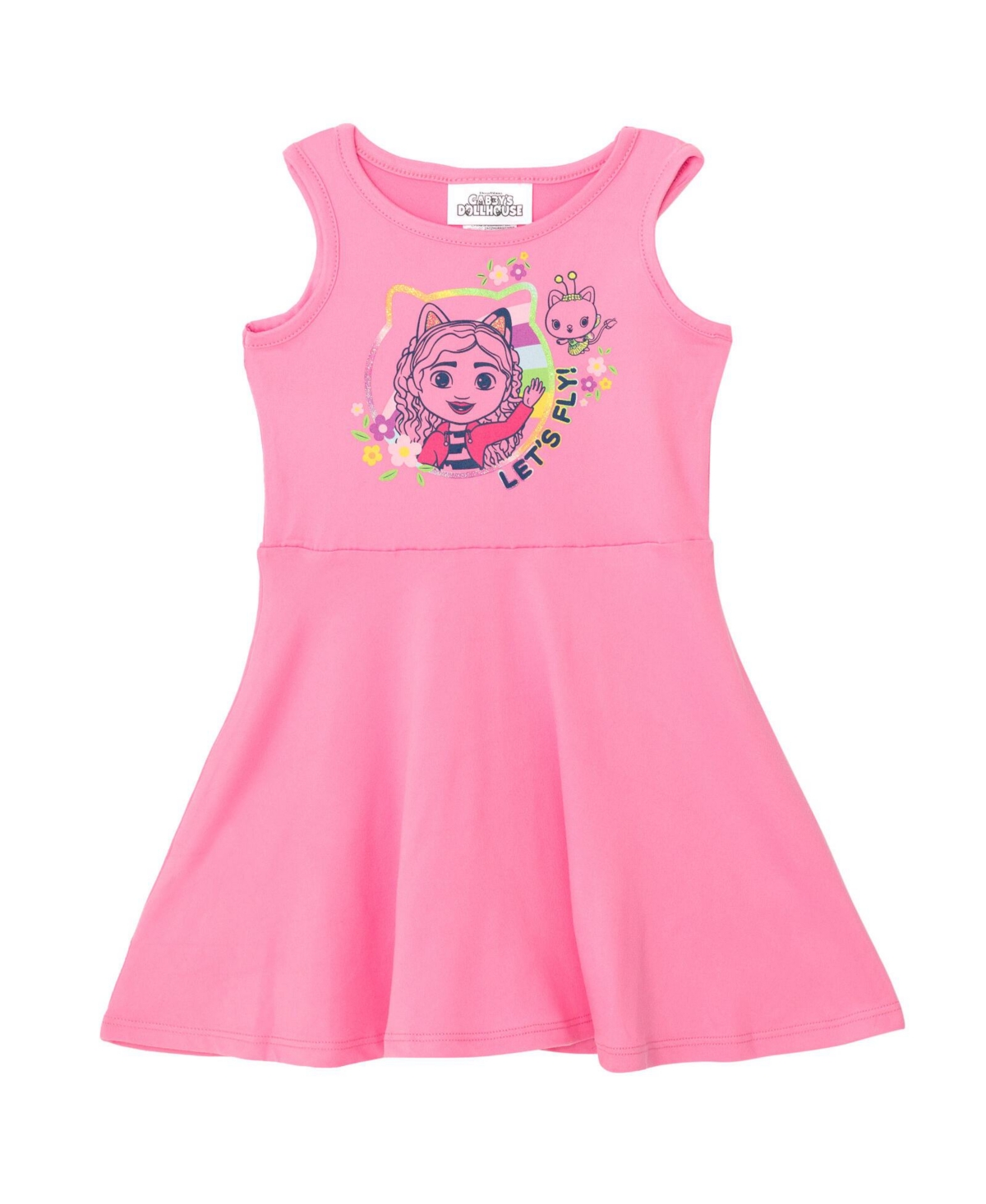Dreamworks Gabby's Dollhouse Girls Pandy Paws Kitty Fairy 2 Pack Dresses to -/ pink